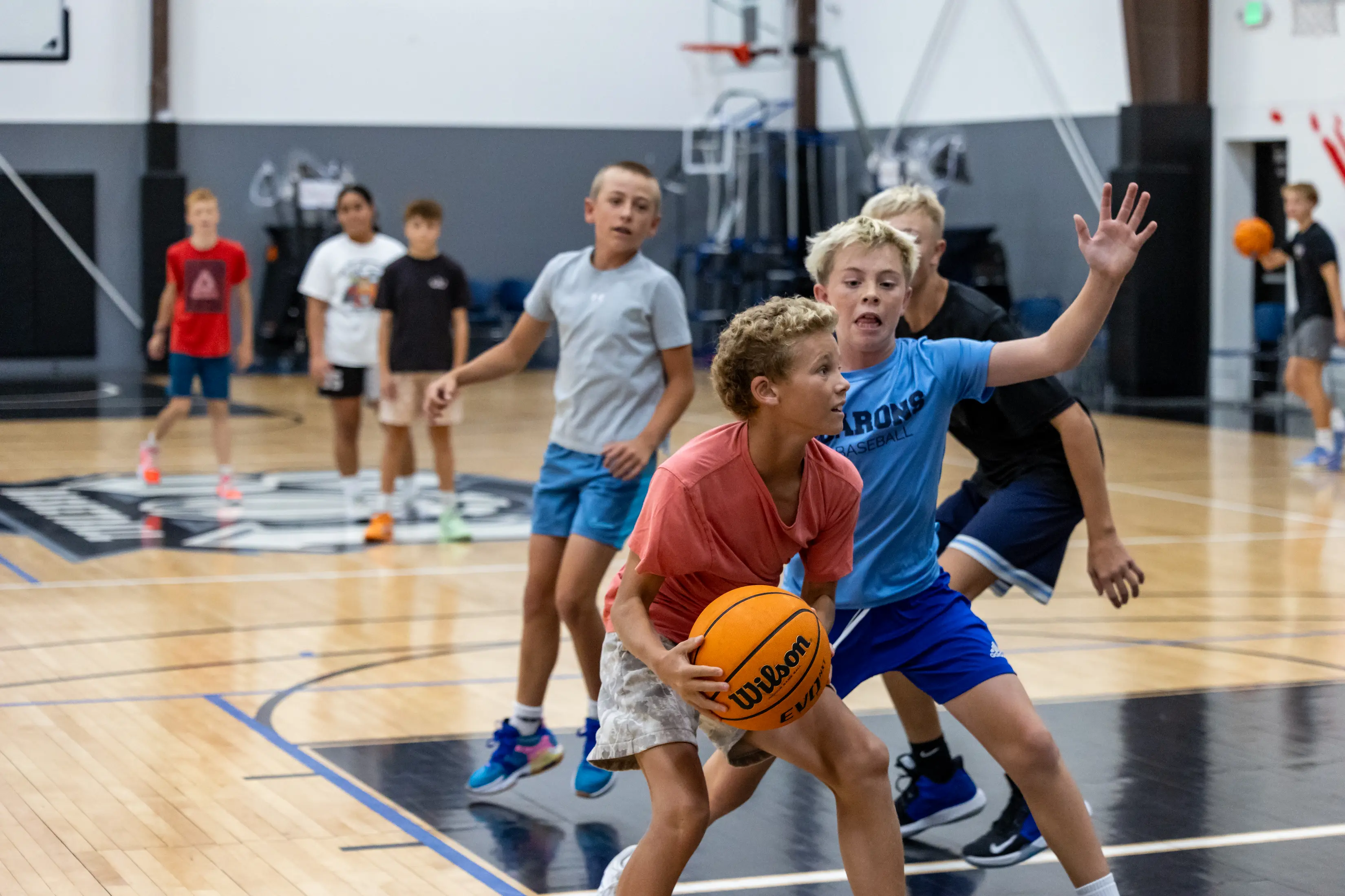 Junior High athletes training